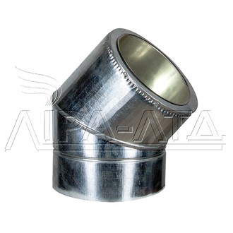 Колено 45° AiSi201 1мм термо нерж/оц d120/180 - 893 грн.